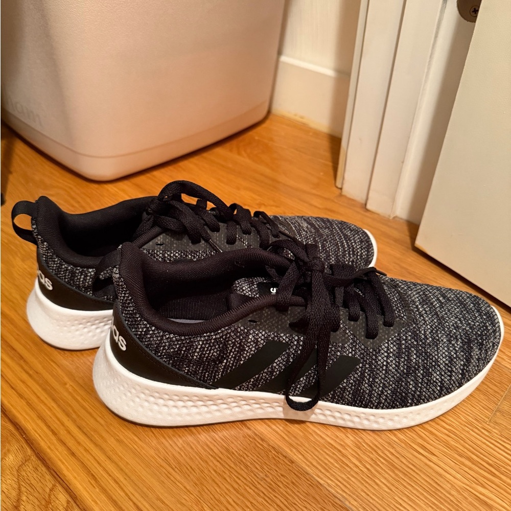 Adidas Black and Gray Running Shoes